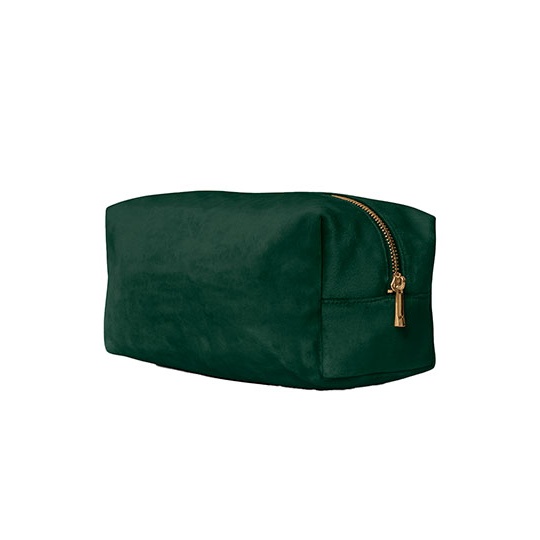 Kosmetyczka Aksamitna Poliester z recyklingu BG716 - Dark Emerald