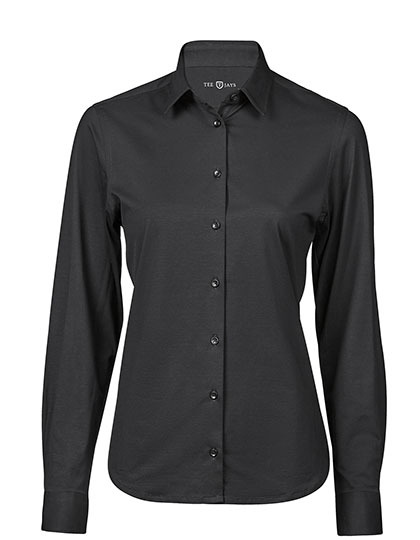 Koszula Damska Dopasowana Jersey Strecz TJ4031 - Black