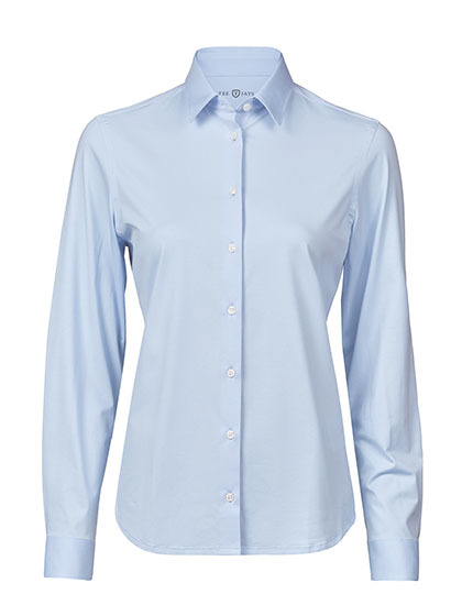 Koszula Damska Dopasowana Jersey Strecz TJ4031 - Light Blue
