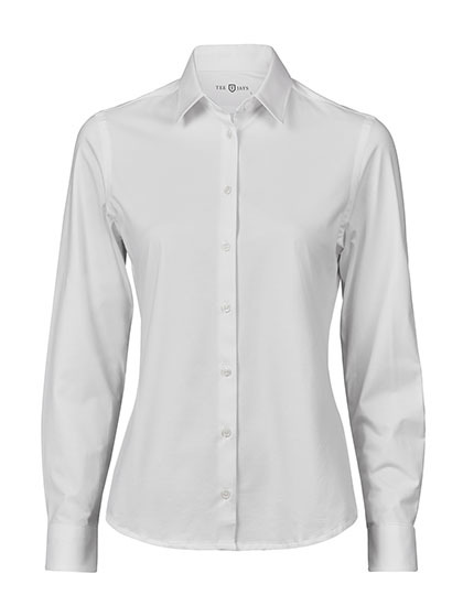 Koszula Damska Dopasowana Jersey Strecz TJ4031 - White