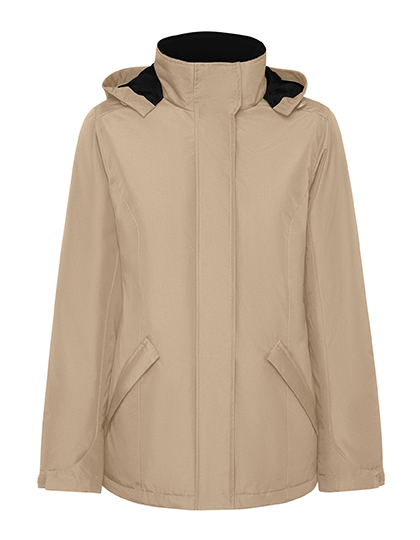 Parka Damska Slim Fit Wodoodporna RY5073 - Dark Sand 219