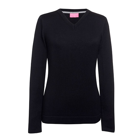 Damski sweter z dekoltem w serek BR2307 - Black