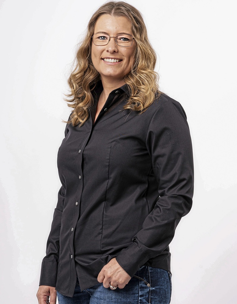 Bluzka Długi Rękaw Popelina Bawełniana MV069061 - Anthracite