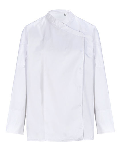 Damska bluza kucharska z długim rękawem NB4459 - Optic White