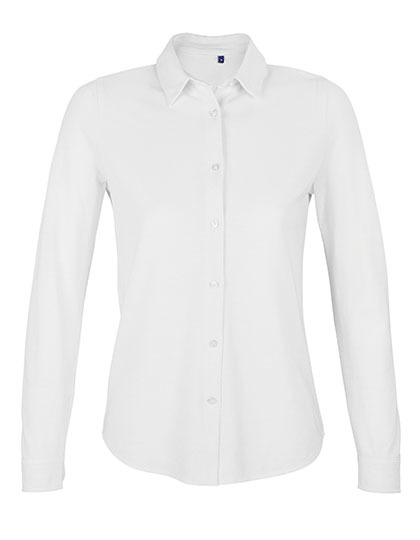 Koszula Damska Pique Bawelna Organiczna NB3791 - Optic White