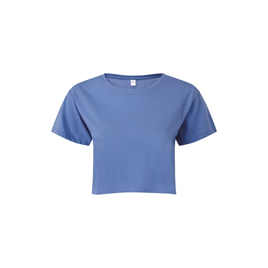 Top Damski Krotki Bawelniany TR019 - Cornflower