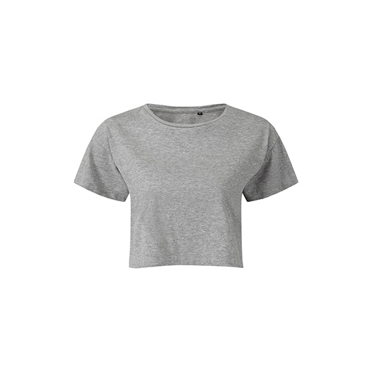 Top Damski Krotki Bawelniany TR019 - Heather Grey