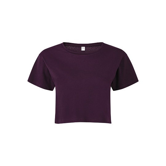 Top Damski Krotki Bawelniany TR019 - Mulberry