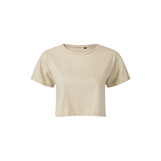 Top Damski Krotki Bawelniany TR019 - Nude