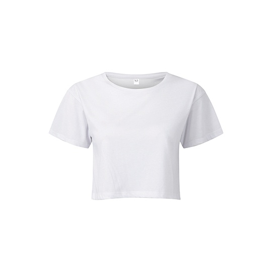 Top Damski Krotki Bawelniany TR019 - White