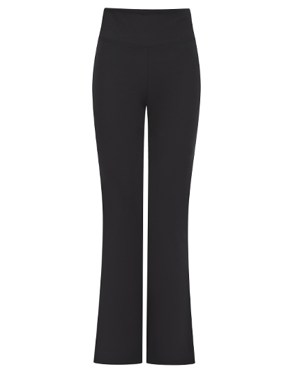 Legginsy Dzwony Slim z Wysokim Stanem SF428 - Black