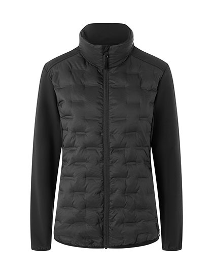 Kurtka Hybrydowa Damska Poliester Recykling KY157 - Black (ca. Pantone 419C)