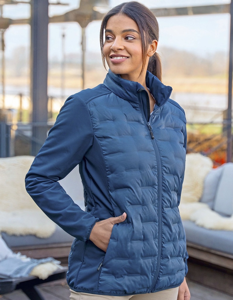 Kurtka Hybrydowa Damska Poliester Recykling KY157 - Light Grey (ca. Pantone 428C)
