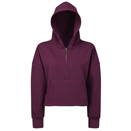 Damska bluza polarowa oversize TR077 - Mulberry