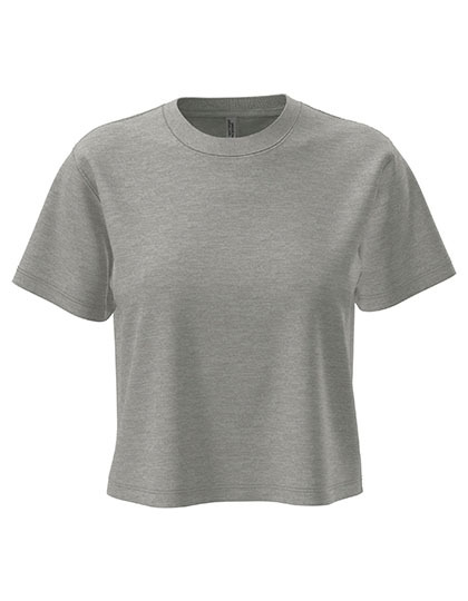 Damski krotki T-shirt oversize NX7610 - Heather Grey