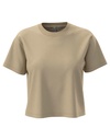 Damski krótki T-shirt oversize NX7610 - Tan