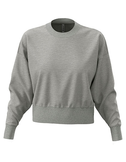 Bluza Damska Oversize Bawelniano Poliestrowa NX9087 - Heather Grey