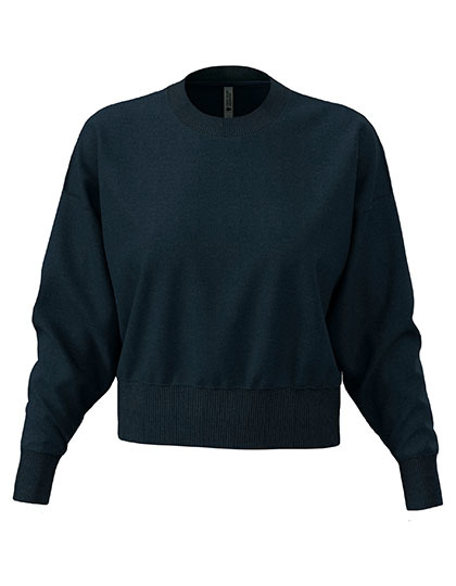 Bluza Damska Oversize Bawelniano Poliestrowa NX9087 - Midnight Navy