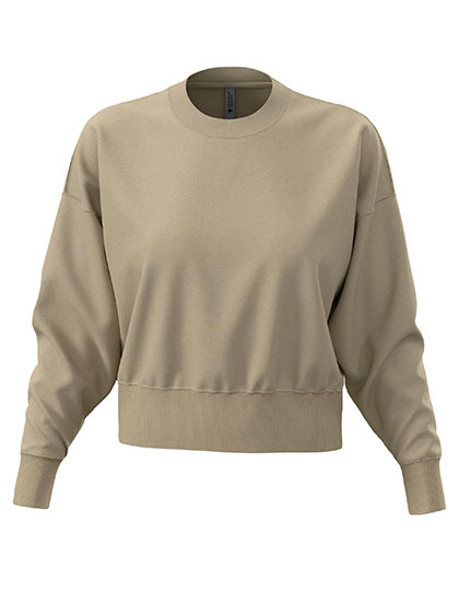 Bluza Damska Oversize Bawelniano Poliestrowa NX9087 - Tan