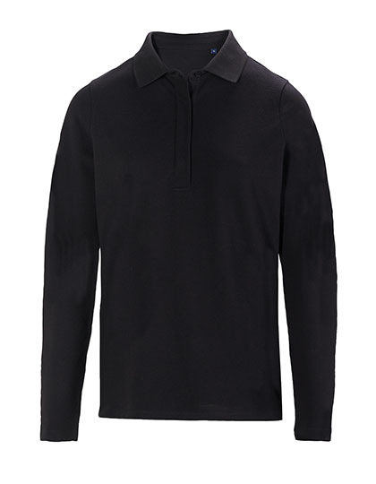 Damska koszulka polo z długim rękawem NB4397 - Deep Black