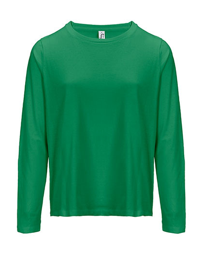 Koszulka Damska z Długim Rękawem Bawełniana L04443 - Kelly Green
