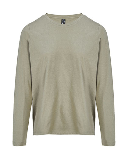 Koszulka Damska z Dlugim Rekawem Bawelniana L04443 - Khaki