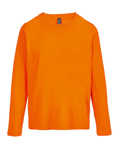 Koszulka Damska z Długim Rękawem Bawełniana L04443 - Orange
