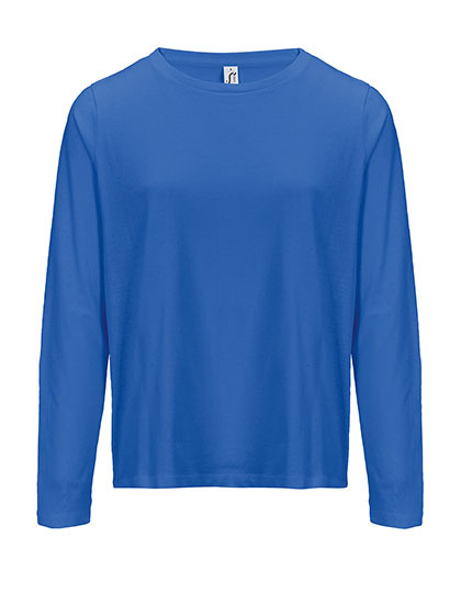 Koszulka Damska z Dlugim Rekawem Bawelniana L04443 - Royal Blue 241