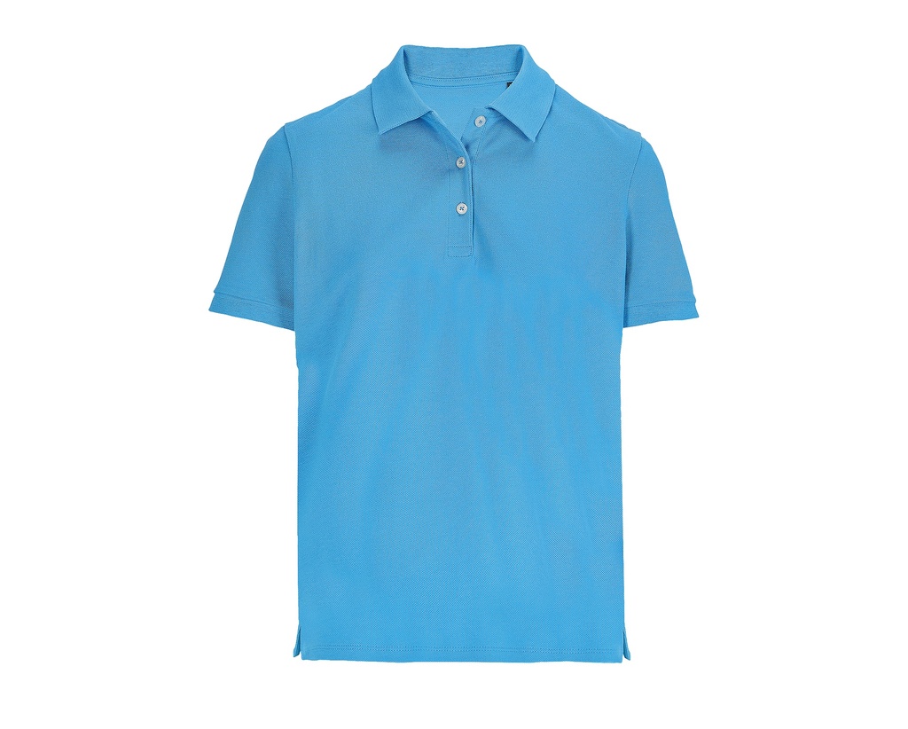 Koszulka Polo Damska Dopasowana Pika Bawelniana L04440 - Aqua