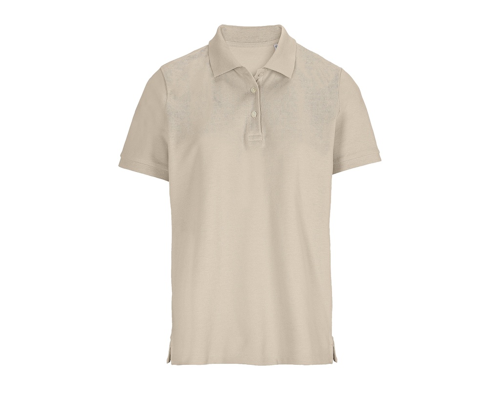 Koszulka Polo Damska Dopasowana Pika Bawełniana L04440 - Natural