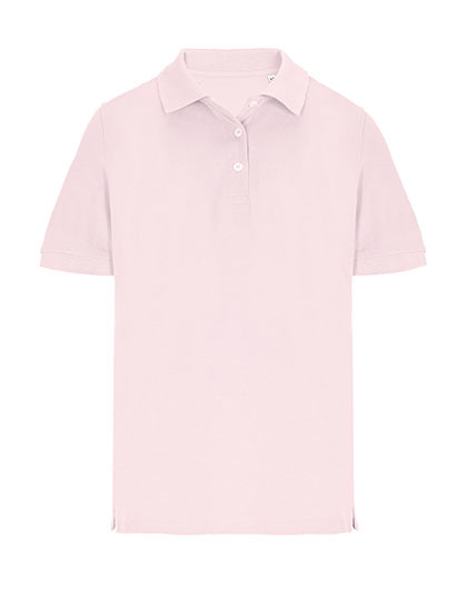 Koszulka Polo Damska Dopasowana Pika Bawelniana L04440 - Pale Pink