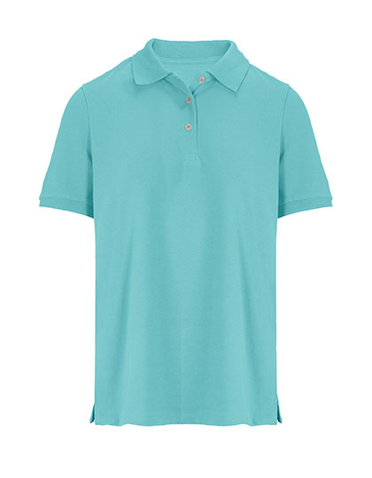 Koszulka Polo Damska Dopasowana Pika Bawelniana L04440 - Pool Blue