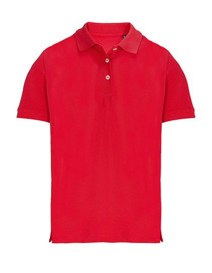 Koszulka Polo Damska Dopasowana Pika Bawelniana L04440 - Red