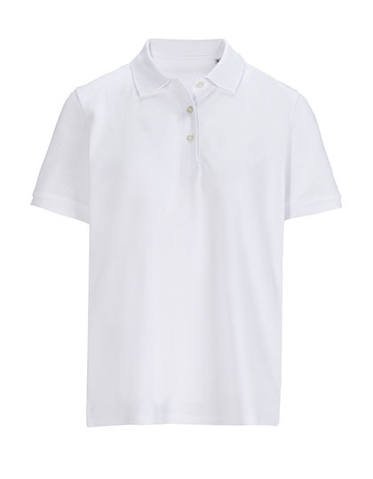 Koszulka Polo Damska Dopasowana Pika Bawelniana L04440 - White