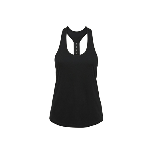 Koszulka bez rekawow Slim Fit Sportowa Poliestrowa TR027 - Black