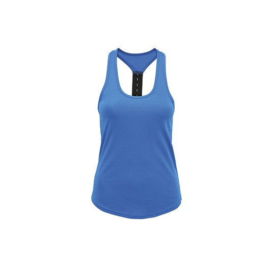 Damska slim fit koszulka sportowa bez rękawów TR027 - Sapphire