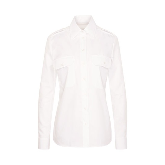 Damska koszula pilotka Regular Fit SN080665 - White