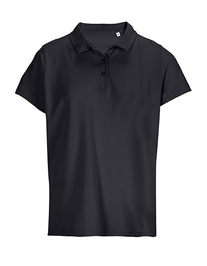 Koszulka Polo Damska Bawelniana L04501 - Black