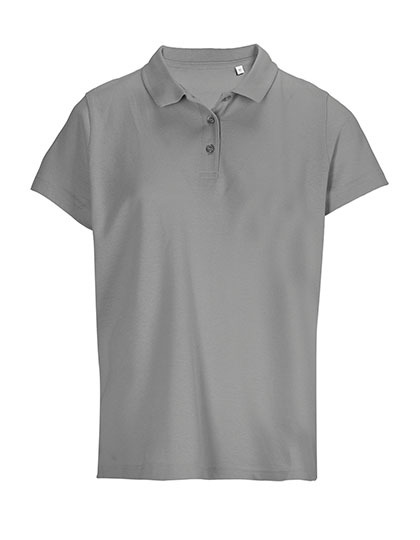 Koszulka Polo Damska Bawelniana L04501 - Grey Melange