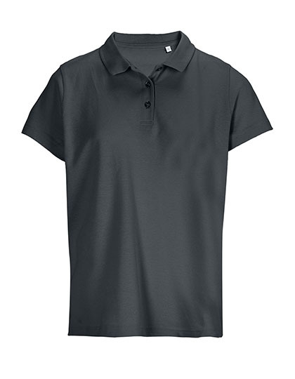 Koszulka Polo Damska Bawełniana L04501 - Mouse Grey (Solid)