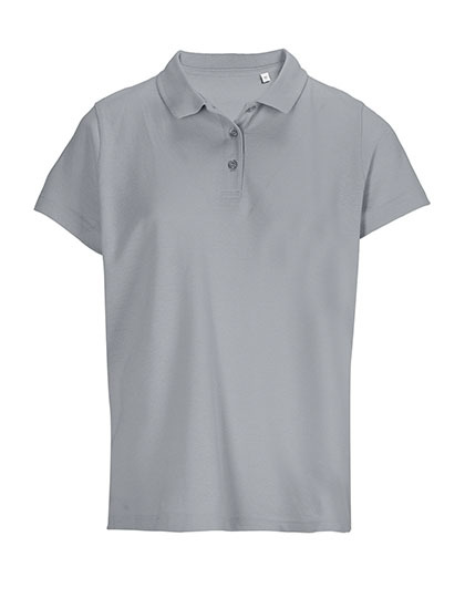 Koszulka Polo Damska Bawelniana L04501 - Pure Grey