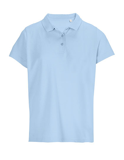 Koszulka Polo Damska Bawelniana L04501 - Sky Blue