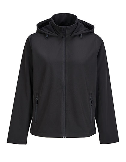 Damska kurtka softshellowa z kapturem L04448 - Black