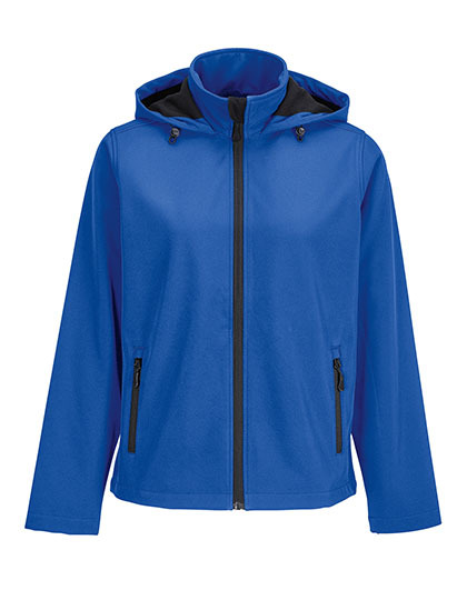 Damska kurtka softshellowa z kapturem L04448 - Royal Blue 241
