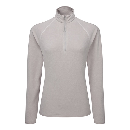 Damska bluza polarowa slim z raglanowymi rękawami TR125 - Stone