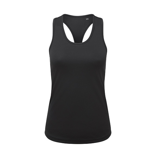 Koszulka Damska Dopasowana Sportowa Poliester z Recyklingu TR527 - Black