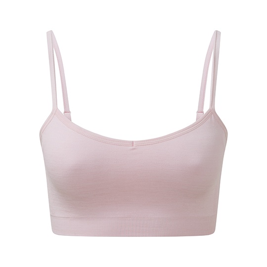 Bezszwowy biustonosz sportowy TR510 - Light Pink Melange