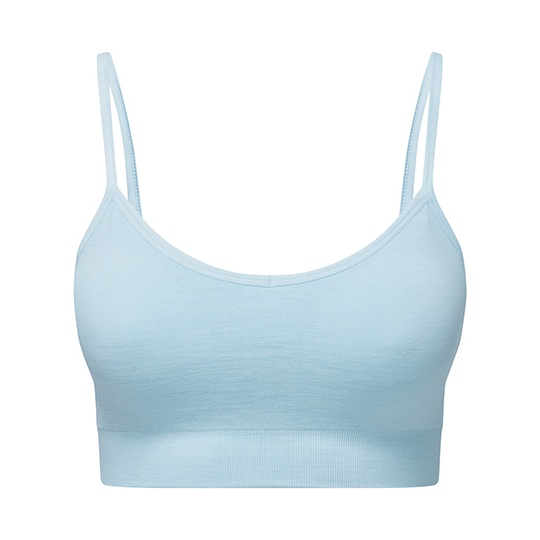 Bezszwowy biustonosz sportowy TR510 - Sky Blue Melange