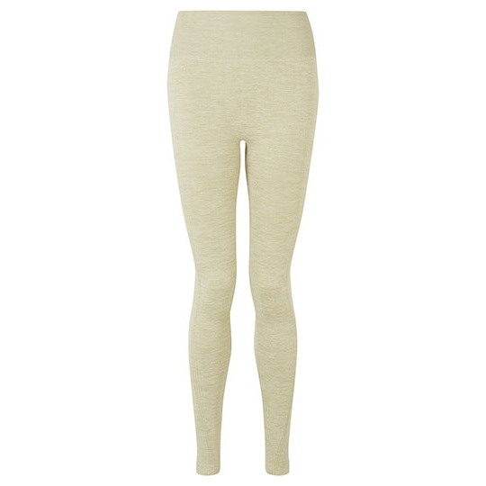 Legginsy bezszwowe z wysokim stanem TR512 - Sage Green Melange