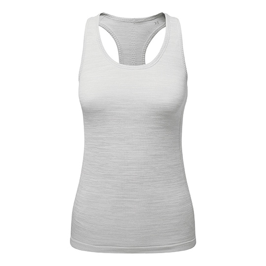 Damska bezszwowa kamizelka sportowa slim TR509 - Cool Grey Melange